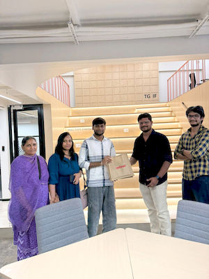 upGrad Chennai Office - student and parents with the counselling team after their study abroad session